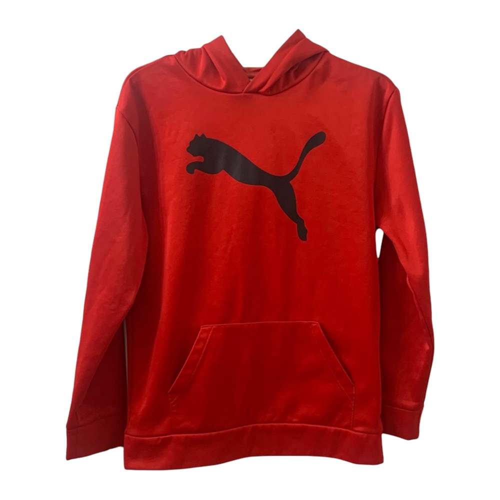 Puma Red Pullover Logo Hoodie Youth Size 18-20 Men's XS
